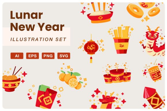 Celebrating Tradition with Modern Tools: The Power of Lunar New Year Illustration Sets