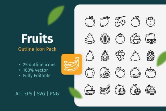 Choosing the Right Icon Set for Your Project: Evaluating the Fruits Outline Icon Pack