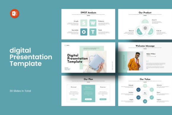 Digital PowerPoint Presentation Template: A Clean Tool for Modern Professionals