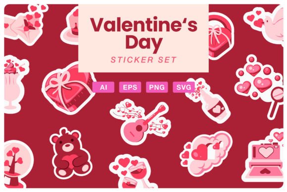 Elevate Your Valentine's Day Projects with a Versatile Sticker Set