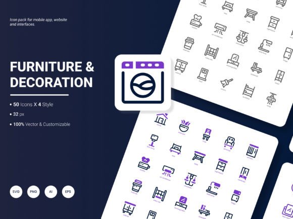 The Furniture and Decoration Icon Pack: Visual Language for a Design-Conscious World