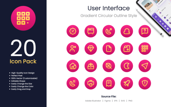The Strategic Value of User Interface Icon Gradient Circular Sets