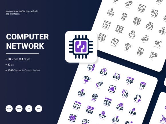The Ultimate Computer Network Icon Pack: Elevating Digital Communication Design